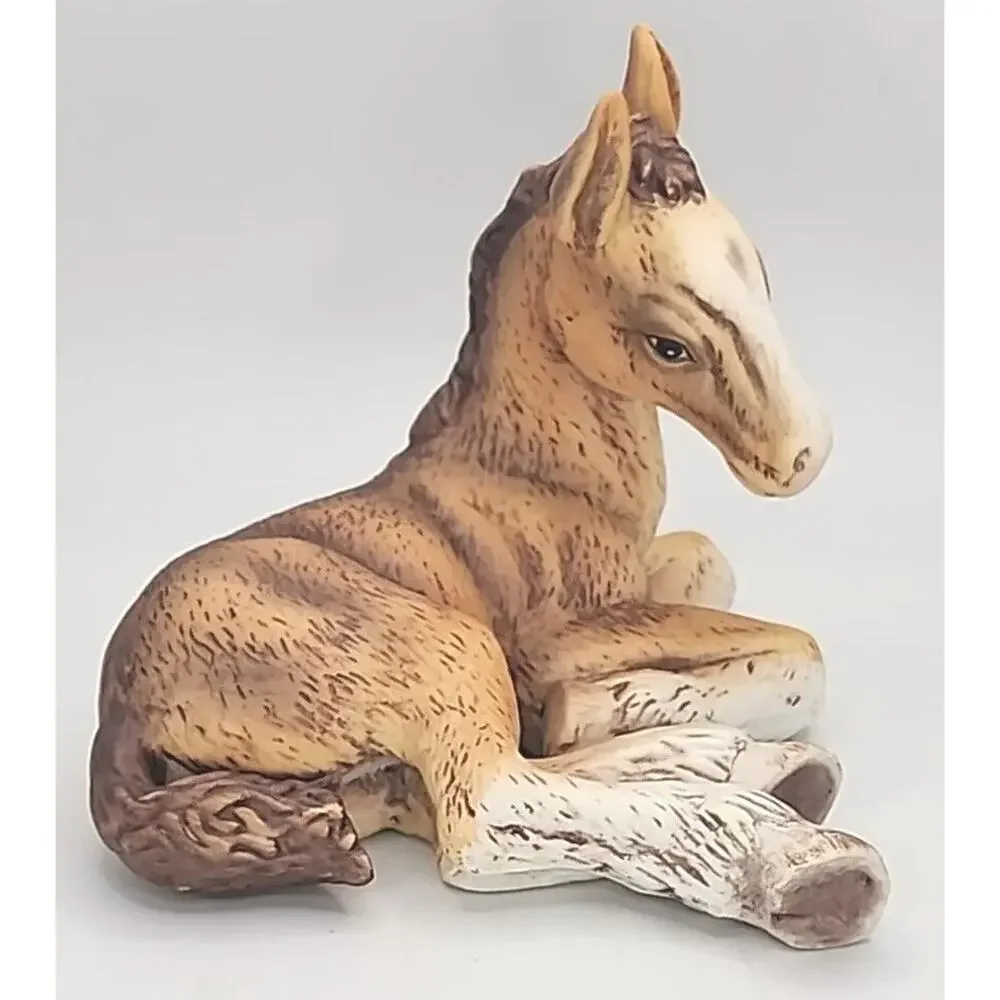 Vtg 1980 River Shore Porcelain Figurine Buddy the‎ Clydesdale Foal IB COA U238